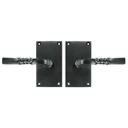 Forever Hardware [F6-100-00-DUM] Solid Bronze Dummy Door Handleset - Double - Square Plate - 5" H x 2 3/4" W