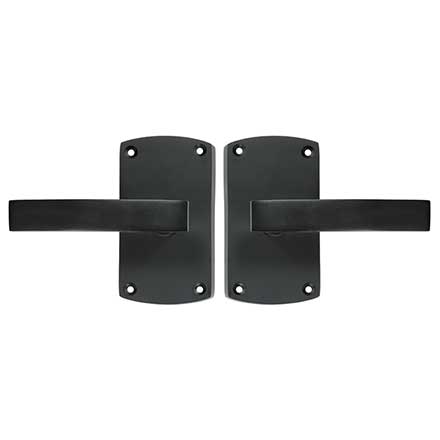 Forever Hardware [F6-104-00-DUM] Solid Bronze Dummy Door Handleset - Double - Arched Plate - 5&quot; H x 2 3/4&quot; W