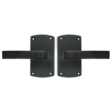 Forever Hardware [F6-104-00-DUM] Solid Bronze Dummy Door Handleset - Double - Arched Plate - 5" H x 2 3/4" W