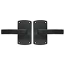 Forever Hardware [F6-104-00-DUM] Solid Bronze Dummy Door Handleset - Double - Arched Plate - 5&quot; H x 2 3/4&quot; W