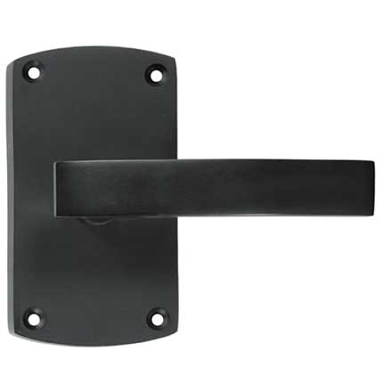 Forever Hardware [F6-104-00-DUMS] Solid Bronze Dummy Door Handleset - Single - Arched Plate - 5&quot; H x 2 3/4&quot; W