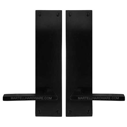 Forever Hardware [F6-120-00-DUM] Solid Bronze Dummy Door Handleset - Double - Square Plate - 12&quot; H x 2 3/4&quot; W