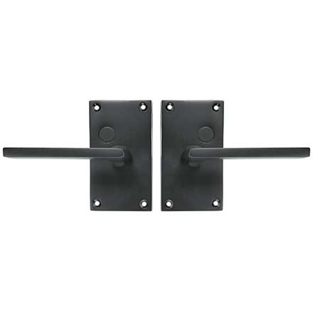 Forever Hardware [F6-400-00-DUM] Solid Bronze Dummy Door Handleset - Case Latch - Double - Square Plate - 5&quot; H x 2 3/4&quot; W