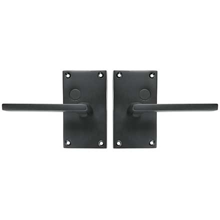 Forever Hardware [F6-400-00-DUM] Solid Bronze Dummy Door Handleset - Case Latch - Double - Square Plate - 5&quot; H x 2 3/4&quot; W