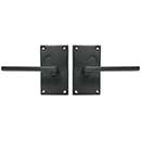 Forever Hardware [F6-400-00-DUM] Solid Bronze Dummy Door Handleset - Case Latch - Double - Square Plate - 5&quot; H x 2 3/4&quot; W