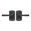 Forever Hardware [F6-401-00-DUM] Solid Bronze Dummy Door Handleset - Case Latch - Double - Arch Plate - 5&quot; H x 2 3/4&quot; W