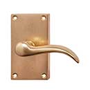 Forever Hardware [F6-100-00-DUM-C] Solid Bronze Dummy Door Handleset - Square Plate - Champagne Finish - 5&quot; H x 2 3/4&quot; W