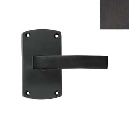 Forever Hardware [F6-104-00-DUM-E] Solid Bronze Dummy Door Handleset - Arched Plate - Espresso Finish - 5&quot; H x 2 3/4&quot; W