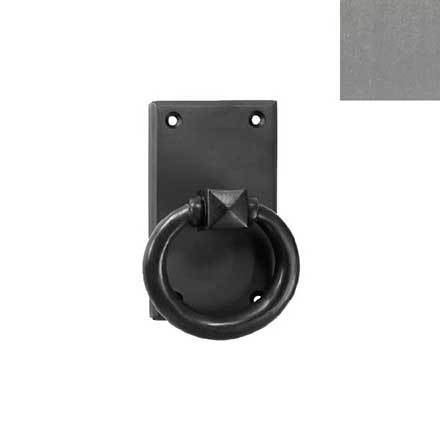 Forever Hardware [F6-105-00-DUM-P] Solid Bronze Dummy Door Handleset - Beveled Plate - Platinum Finish - 5&quot; H x 2 3/4&quot; W