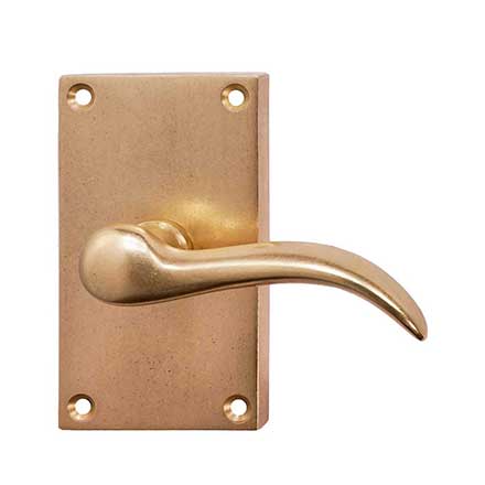 Forever Hardware [F6-100-00-PAS/PIN] Solid Bronze Passage/Privacy Door Handleset - Square Plate - 5&quot; H x 2 3/4&quot; W