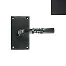 Forever Hardware [F6-100-00-PAS/PIN-M] Solid Bronze Passage/Privacy Door Handleset - Square Plate - Midnight Finish - 5" H x 2 3/4" W
