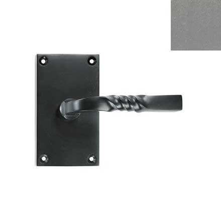 Forever Hardware [F6-100-00-PAS/PIN-P] Solid Bronze Passage/Privacy Door Handleset - Square Plate - Platinum Finish - 5&quot; H x 2 3/4&quot; W