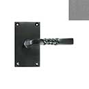 Forever Hardware [F6-100-00-PAS/PIN-P] Solid Bronze Passage/Privacy Door Handleset - Square Plate - Platinum Finish - 5" H x 2 3/4" W