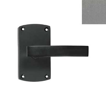 Forever Hardware [F6-104-00-PAS/PIN-P] Solid Bronze Passage/Privacy Door Handleset - Arch Plate - Platinum Finish - 5&quot; H x 2 3/4&quot; W