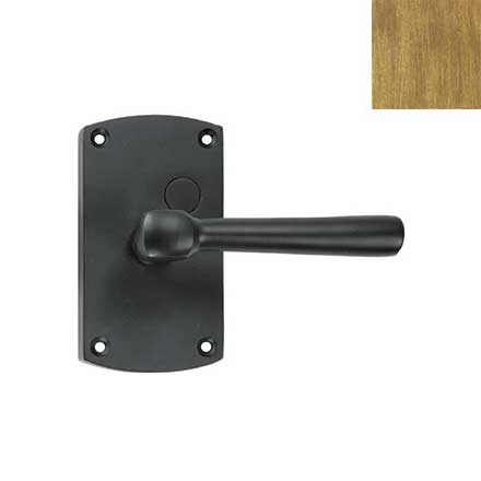 Forever Hardware [F6-401-00-PAS/PIN] Solid Bronze Passage/Privacy Door Handleset - Case Latch - Arch Plate - 5" H x 2 3/4" W
