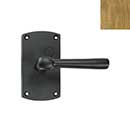Forever Hardware [F6-401-00-PAS/PIN-C] Solid Bronze Passage/Privacy Door Handleset - Case Latch - Arch Plate - Champagne Finish - 5&quot; H x 2 3/4&quot; W