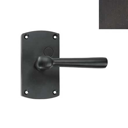 Forever Hardware [F6-401-00-PAS/PIN-E] Solid Bronze Passage/Privacy Door Handleset - Case Latch - Arch Plate - Espresso Finish - 5&quot; H x 2 3/4&quot; W