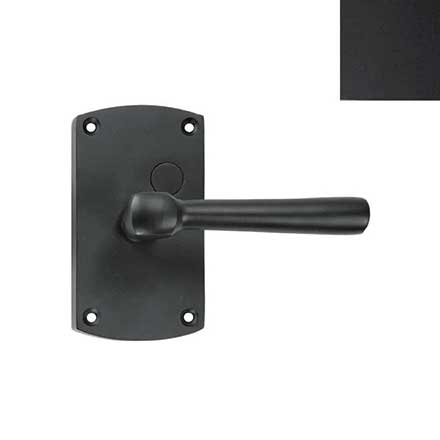 Forever Hardware [F6-401-00-PAS/PIN-M] Solid Bronze Passage/Privacy Door Handleset - Case Latch - Arch Plate - Midnight Finish - 5&quot; H x 2 3/4&quot; W