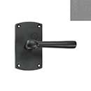 Forever Hardware [F6-401-00-PAS/PIN-P] Solid Bronze Passage/Privacy Door Handleset - Case Latch - Arch Plate - Platinum Finish - 5&quot; H x 2 3/4&quot; W