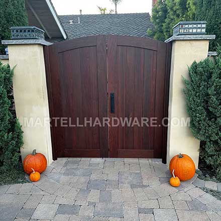 Arched Ipe Entrance Gate Entrance w/ Forever Hardware Gate Hardware - Showcase Gallery - Gate Hardware, Door Hardware, Shutter & Contemporary Barn Hardware
