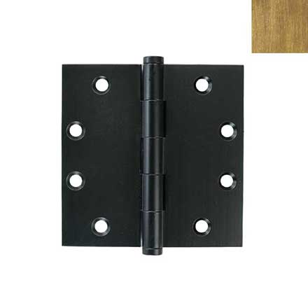 Forever Hardware [F4-410] Extruded Bronze Gate Butt Hinge - Template - Button Tip - 4&quot; H x 4&quot; W