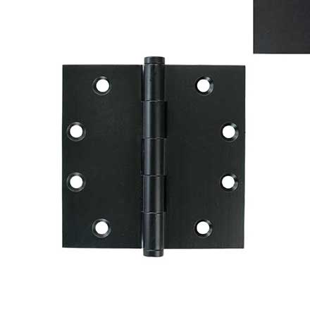 Forever Hardware [F4-410-M] Extruded Bronze Gate Butt Hinge - Template - Button Tip - Midnight Finish - 4&quot; H x 4&quot; W