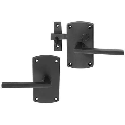 Forever Hardware [F1-401-00-SET-LH] Solid Bronze Gate Case Latch Set - Arch Plate - Left Hand - 5" H x 2 3/4" W
