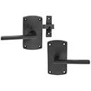 Forever Hardware [F1-401-00-SET-RH] Solid Bronze Gate Case Latch Set - Arch Plate - Right Hand - 5" H x 2 3/4" W