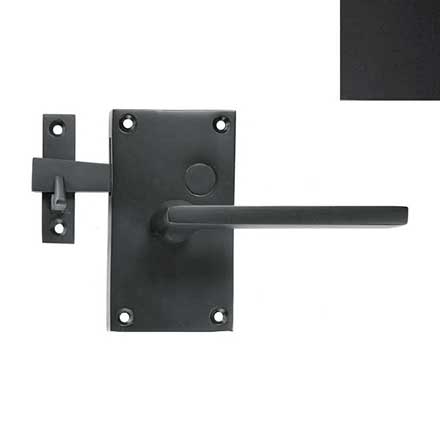 Forever Hardware [F1-400-00-BAR-LH-M] Solid Bronze Gate Case Latch - Square Plate - Left Hand - Midnight Finish - 5&quot; H x 2 3/4&quot; W
