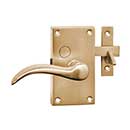 Forever Hardware [F1-400-00-BAR-RH-C] Solid Bronze Gate Case Latch - Square Plate - Right Hand - Champagne Finish - 5" H x 2 3/4" W
