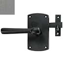 Forever Hardware [F1-401-00-BAR-RH-P] Solid Bronze Gate Case Latch - Arch Plate - Right Hand - Platinum Finish - 5" H x 2 3/4" W