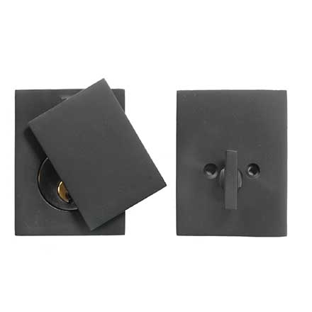 Forever Hardware [F6-500] Solid Bronze Gate Deadbolt - Square Plate - Single Cylinder - 3 1/4&quot; H x 2 1/2&quot; W