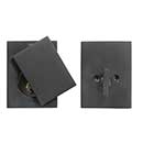 Forever Hardware [F6-500] Solid Bronze Gate Deadbolt - Square Plate - Single Cylinder - 3 1/4" H x 2 1/2" W
