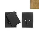 Forever Hardware [F6-500-C] Solid Bronze Gate Deadbolt - Square Plate - Single Cylinder - Champagne Finish - 3 1/4" H x 2 1/2" W