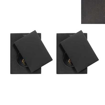 Forever Hardware [F6-500-D-E] Solid Bronze Gate Deadbolt - Square Plate - Double Cylinder - Espresso Finish - 3 1/4&quot; H x 2 1/2&quot; W