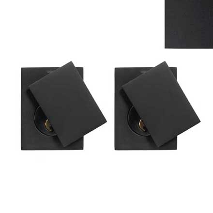 Forever Hardware [F6-500-D-M] Solid Bronze Gate Deadbolt - Square Plate - Double Cylinder - Midnight (Black) Finish - 3 1/4&quot; H x 2 1/2&quot; W