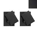 Forever Hardware [F6-500-D-M] Solid Bronze Gate Deadbolt - Square Plate - Double Cylinder - Midnight (Black) Finish - 3 1/4&quot; H x 2 1/2&quot; W