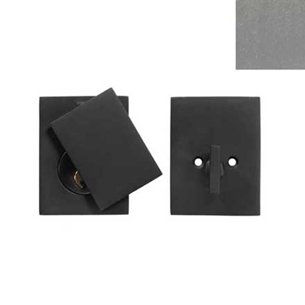 Forever Hardware [F6-500-P] Solid Bronze Gate Deadbolt - Square Plate - Single Cylinder - Platinum Finish - 3 1/4&quot; H x 2 1/2&quot; W