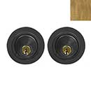 Forever Hardware [F6-530-D-C] Solid Bronze Gate Deadbolt - Round Plate - Double Cylinder - Champagne Finish - 2 1/2" Dia.
