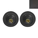 Forever Hardware [F6-530-D-E] Solid Bronze Gate Deadbolt - Round Plate - Double Cylinder - Espresso Finish - 2 1/2" Dia.