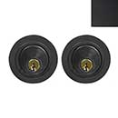 Forever Hardware [F6-530-D-M] Solid Bronze Gate Deadbolt - Round Plate - Double Cylinder - Midnight Finish - 2 1/2" Dia.
