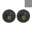 Forever Hardware [F6-530-D-P] Solid Bronze Gate Deadbolt - Round Plate - Double Cylinder - Platinum Finish - 2 1/2" Dia.