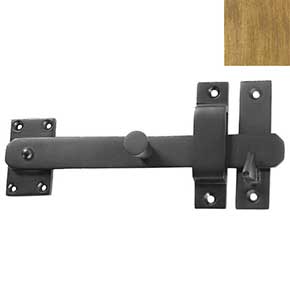 Forever Hardware [F2-230-C] Solid Bronze Gate Drop Bar Latch w/ Knob - Beveled End - Champagne Finish - 8" L