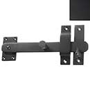 Forever Hardware [F2-230-M] Solid Bronze Gate Drop Bar Latch w/ Knob - Beveled End - Midnight Finish - 8&quot; L