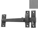 Forever Hardware [F2-240-P] Solid Bronze Gate Drop Bar Latch w/ Knob - Square End - Platinum Finish - 6 1/4" L