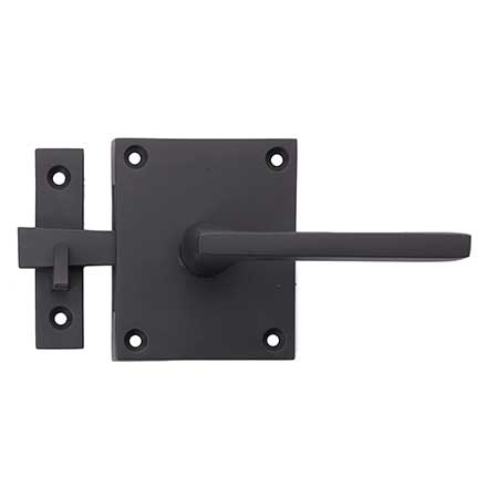 Forever Hardware [F1-425-BAR] Solid Bronze Gate Case Latch - Square Plate - Single Side - Universal Handing - 3 3/4&quot; H x 3&quot; W