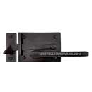 Forever Hardware [F1-550-00-BAR-LH] Solid Bronze Gate Drop Bar Latch Set - Horizontal Square Plate - Single Side - 2&quot; Backset - Left Handed - 3&quot; H x 4 1/2&quot; L