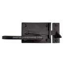 Forever Hardware [F1-550-00-BAR-RH] Solid Bronze Gate Drop Bar Latch Set - Horizontal Square Plate - Single Side - 2&quot; Backset - Right Handed - 3&quot; H x 4 1/2&quot; L