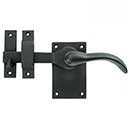 Forever Hardware [F1-101-00-LH-P] Solid Bronze Passage Gate Drop Bar Latch - Square Plate - Left Handed - Platinum Finish - 5&quot; L