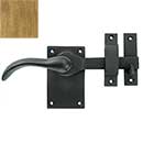 Forever Hardware [F1-101-00-RH-C] Solid Bronze Passage Gate Drop Bar Latch - Square Plate - Right Handed - Champagne Finish - 5&quot; L